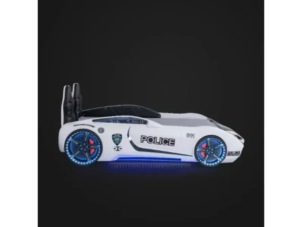 Auto krevet Police 2 full led sa sedištima MS Dečiji automobil kreveti - Online Prodaja - Vadras
